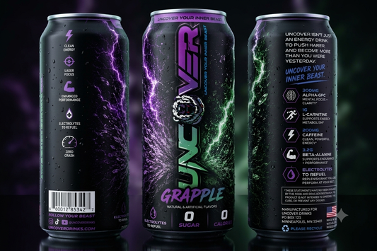 UNCOVER Grapple Energy Drink can